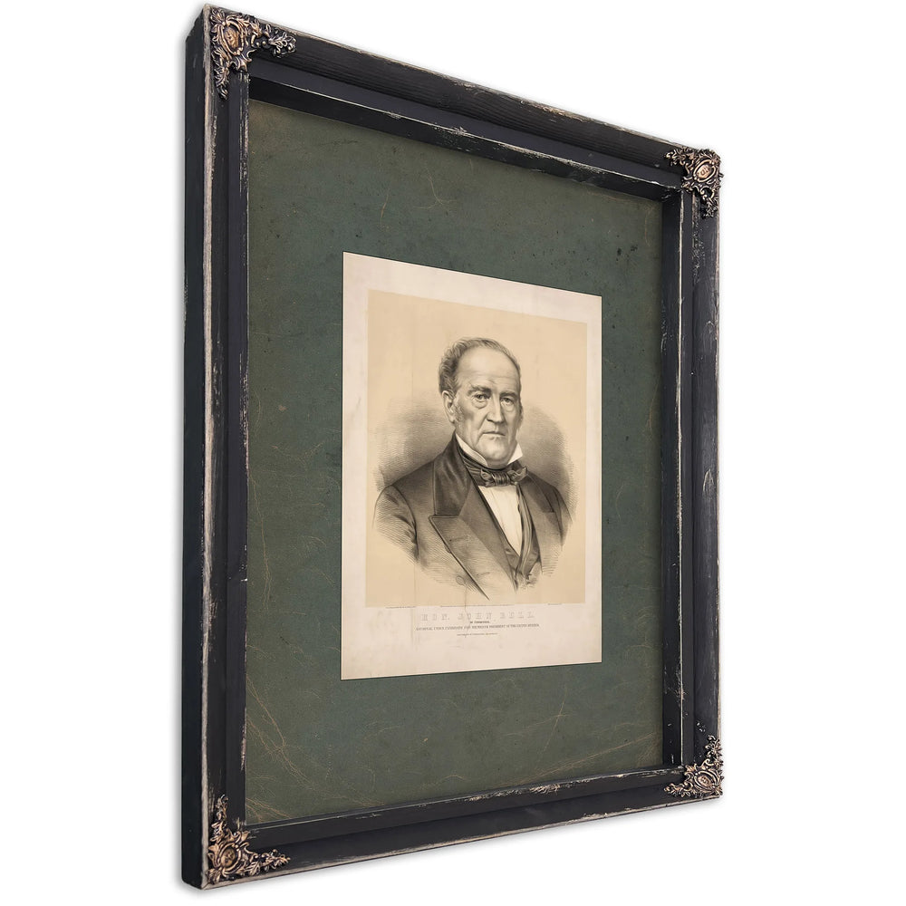 Hon John Bell of Tennessee National Union Candidate for Sixteenth President of the United States 186 — Ebony Framed Canvas Pr