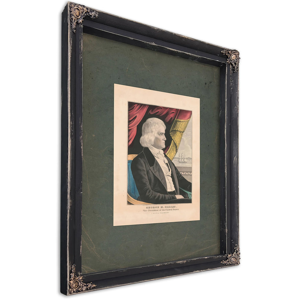 George M Dallas Vice President of the United States 1844 — Ebony Framed Canvas Print | Bella Frye