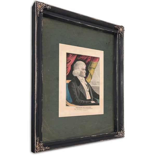George M Dallas Vice President of the United States 1844 — Ebony Framed Canvas Print | Bella Frye