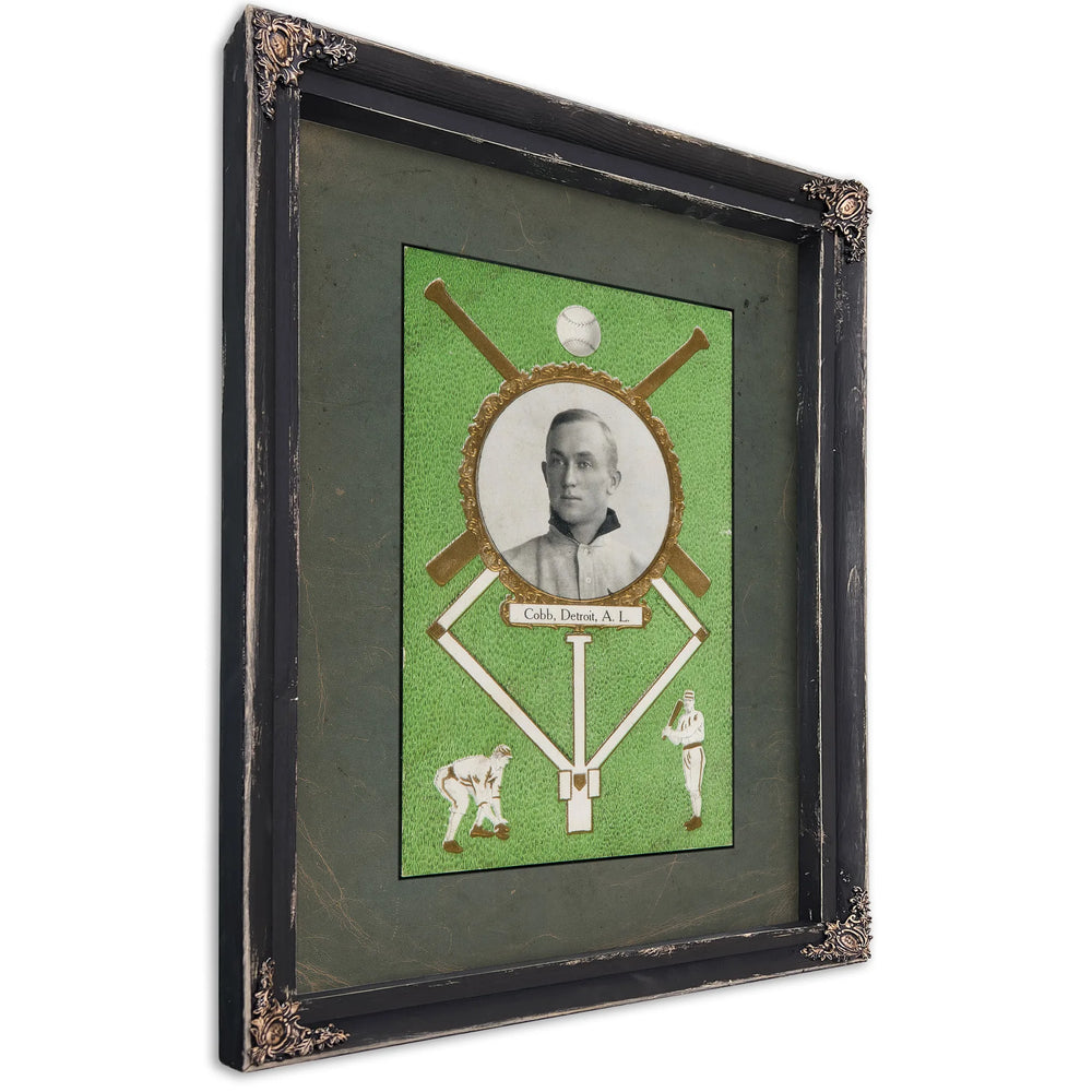 9 Rose Company Ty Cobb Sgc 77b4e — Ebony Framed Canvas Print | Bella Frye