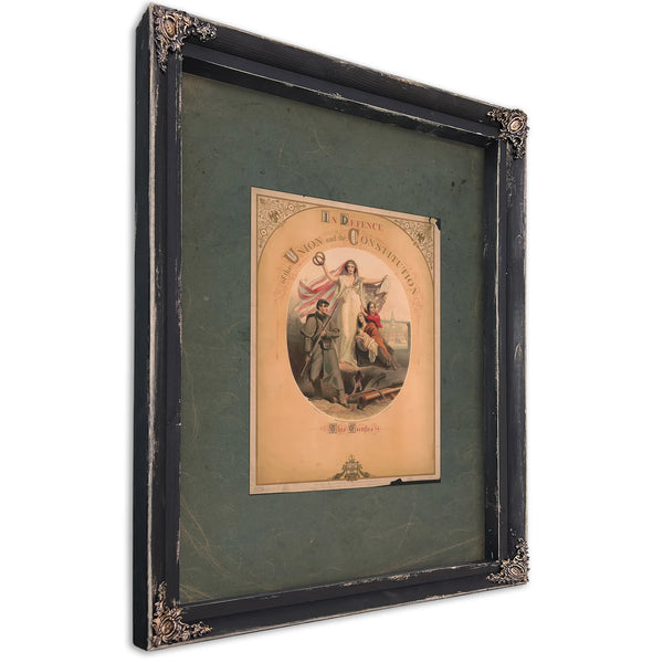 In Defence of the Union and the Constitution 1861 — Ebony Framed Canvas Print | Bella Frye