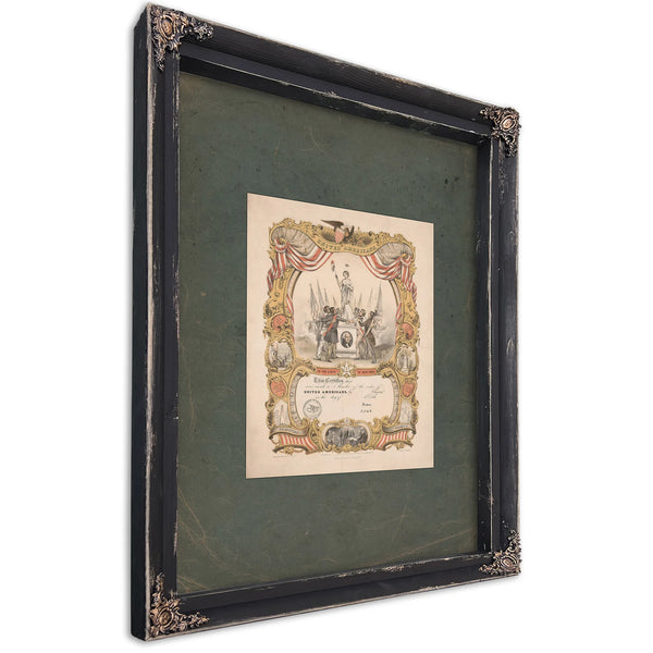 United Americans of the State of New York 1848 — Ebony Framed Canvas Print | Bella Frye