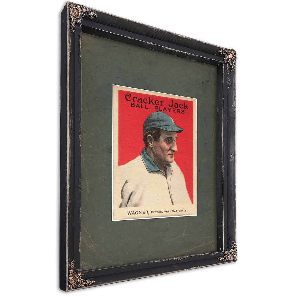 Cracker Jack Honus Wagner — Ebony Framed Canvas Print | Bella Frye