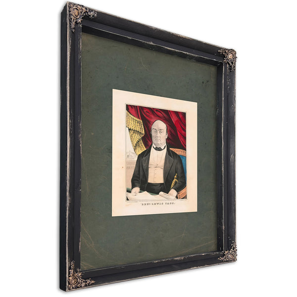 General Lewis Cass 1846 — Ebony Framed Canvas Print | Bella Frye