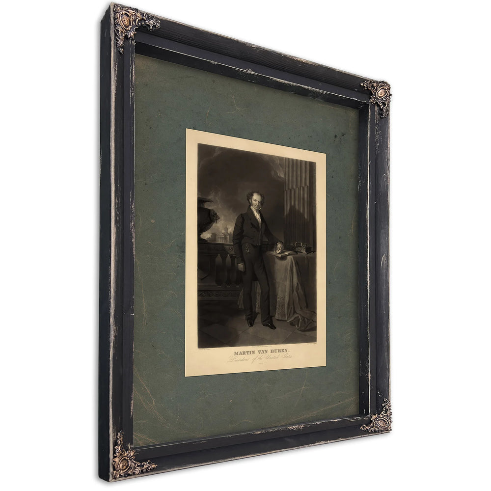 Martin Van Buren President of the United States 1839 1841 — Ebony Framed Canvas Print | Bella Frye