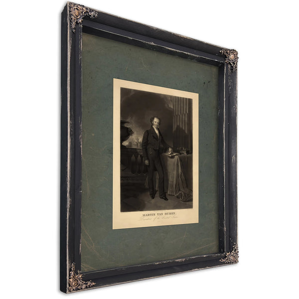 Martin Van Buren President of the United States 1839 1841 — Ebony Framed Canvas Print | Bella Frye