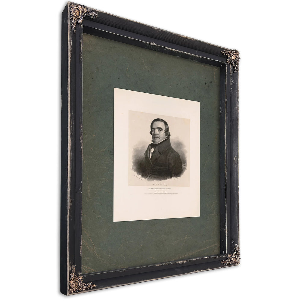 Robert Carter Nicholas Senator From Louisiana 184 — Ebony Framed Canvas Print | Bella Frye