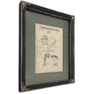 Us Patent No. 1841193 Sport Glove by Thomas Lorimer Lidston (1932) — Ebony Framed Canvas Print | Bella Frye