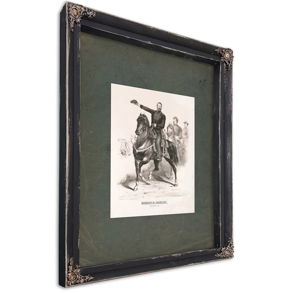 Robert Cumming Schenck Major General Usa 1863 — Ebony Framed Canvas Print | Bella Frye