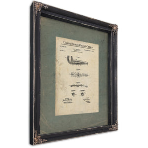 The Gentlemans Vice Bussert Tobacco Pipe Patent — Ebony Framed Canvas Print | Bella Frye