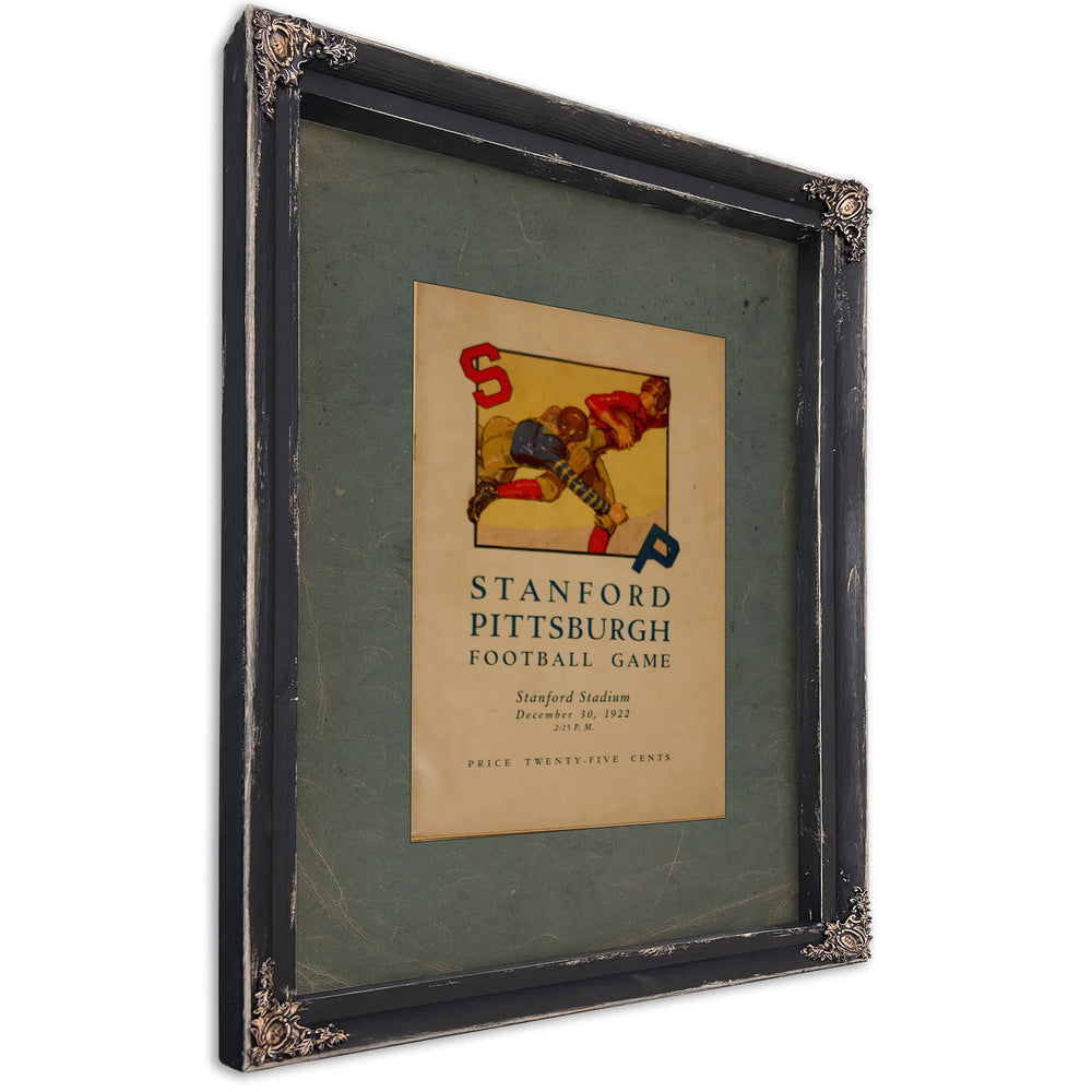 December 3 1922 Stanford Versus Pitt Game Day Program 85c3d — Ebony Framed Canvas Print | Bella Frye