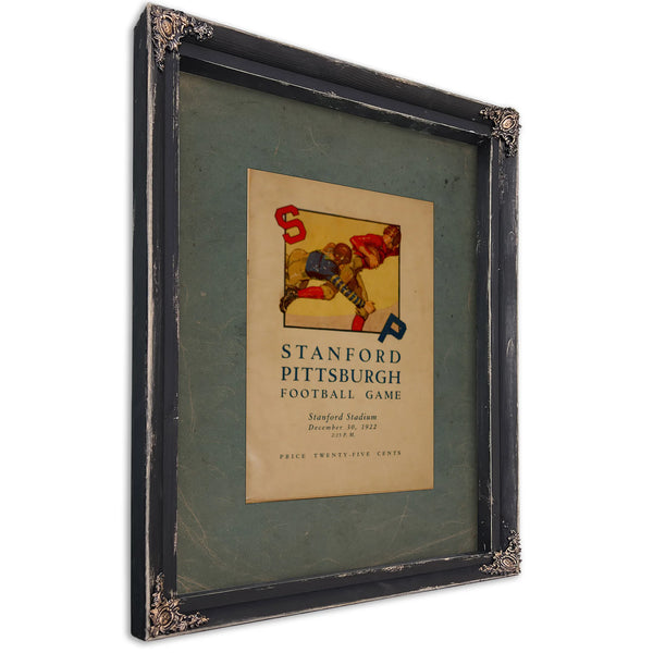 December 3 1922 Stanford Versus Pitt Game Day Program 85c3d — Ebony Framed Canvas Print | Bella Frye