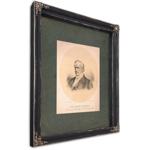 Hon James Buchanan Democratic Candidate for the Presidency 1856 1856 — Ebony Framed Canvas Print | Bella Frye