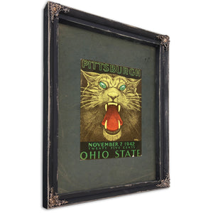 Cover Photo of the November 7 1942 University of Pittsburgh Versus the Ohio 16b88 — Ebony Framed Canvas Print | Bella Frye