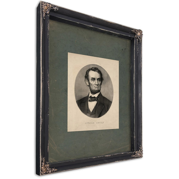 Abraham Lincoln 19th Century 1 — Ebony Framed Canvas Print | Bella Frye