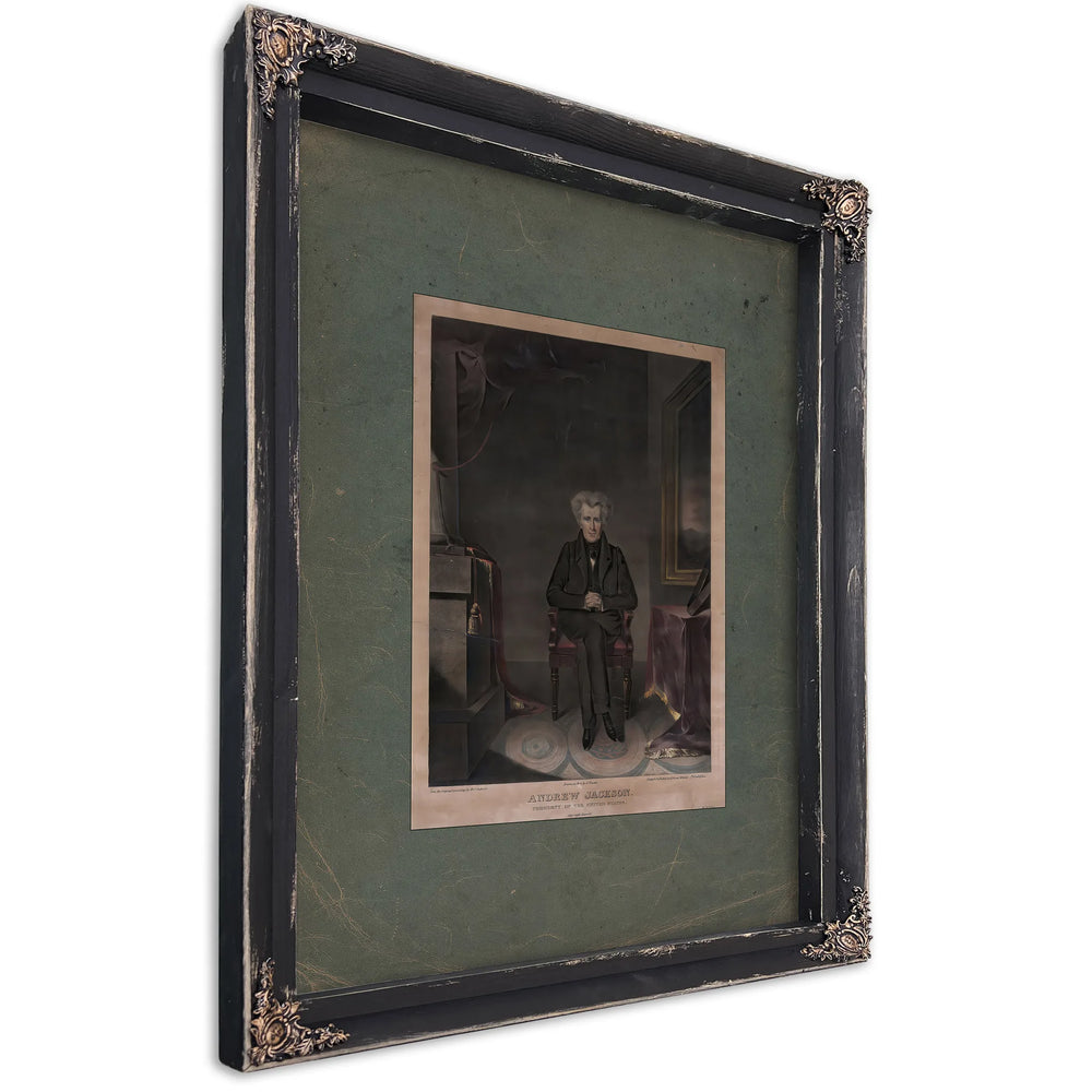 Andrew Jackson President of the United States 1833 — Ebony Framed Canvas Print | Bella Frye