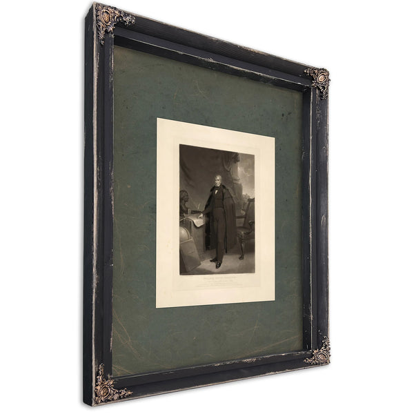 William Henry Harrison Late President of the United States 1841 — Ebony Framed Canvas Print | Bella Frye