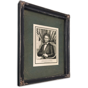 Abraham Lincoln_ Sixteenth President of the United States 1861 — Ebony Framed Canvas Print | Bella Frye