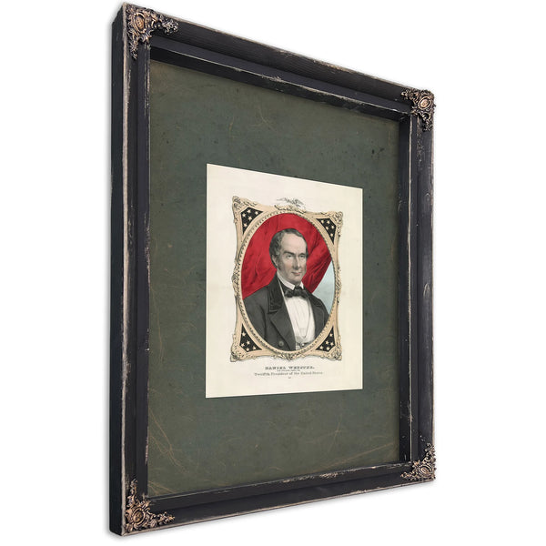 Daniel Webster New Englands Choice for Twelfth President of the United States 1847 — Ebony Framed Canvas Print | Bella Frye