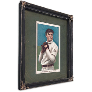 Christy Mathewson New York Giants Baseball Card Portrait 4 — Ebony Framed Canvas Print | Bella Frye