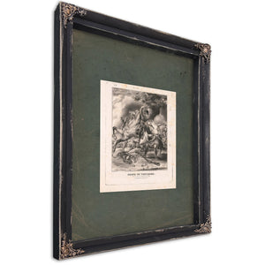 Death of Tecumseh Battle of the Thames Oct 5th 1813 1841 — Ebony Framed Canvas Print | Bella Frye