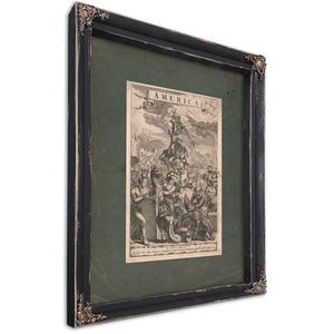 America 1671 — Ebony Framed Canvas Print | Bella Frye