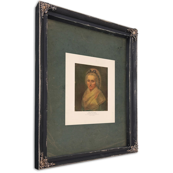 Mary Ball Washington the Mother of George Washington 1912 — Ebony Framed Canvas Print | Bella Frye