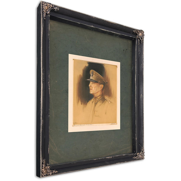 General Douglas Macarthur 2th Century — Ebony Framed Canvas Print | Bella Frye