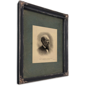Gen James a Garfield 2th President of the United States 1881 — Ebony Framed Canvas Print | Bella Frye