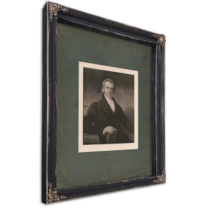 Portrait of John Marshall Holding a Book After a Painting by Henry Inman 1832 198 — Ebony Framed Canvas Print | Bella Frye