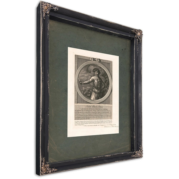 John Paul Jones Commodore Au Service Des Etats Unis De Lame╠ürique 178s — Ebony Framed Canvas Print | Bella Frye