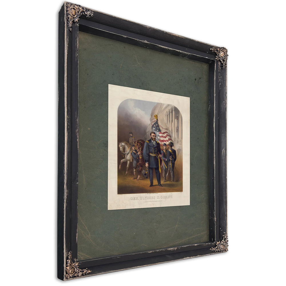 Gen Ulysses S Grant 1868 — Ebony Framed Canvas Print | Bella Frye
