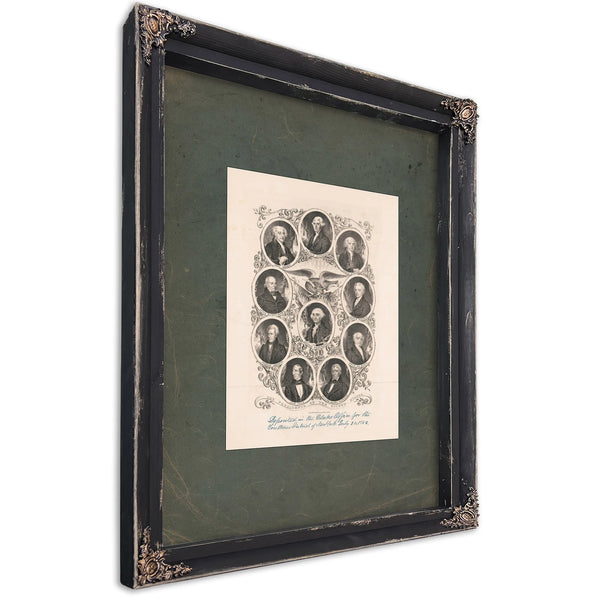 The Presidents of the United States 1842 1 — Ebony Framed Canvas Print | Bella Frye