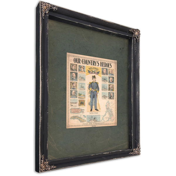 Our Countrys Heros 1899 — Ebony Framed Canvas Print | Bella Frye