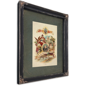 The City of Saint Louis Welcomes the National Democratic Convention 1888 1888 — Ebony Framed Canvas Print | Bella Frye