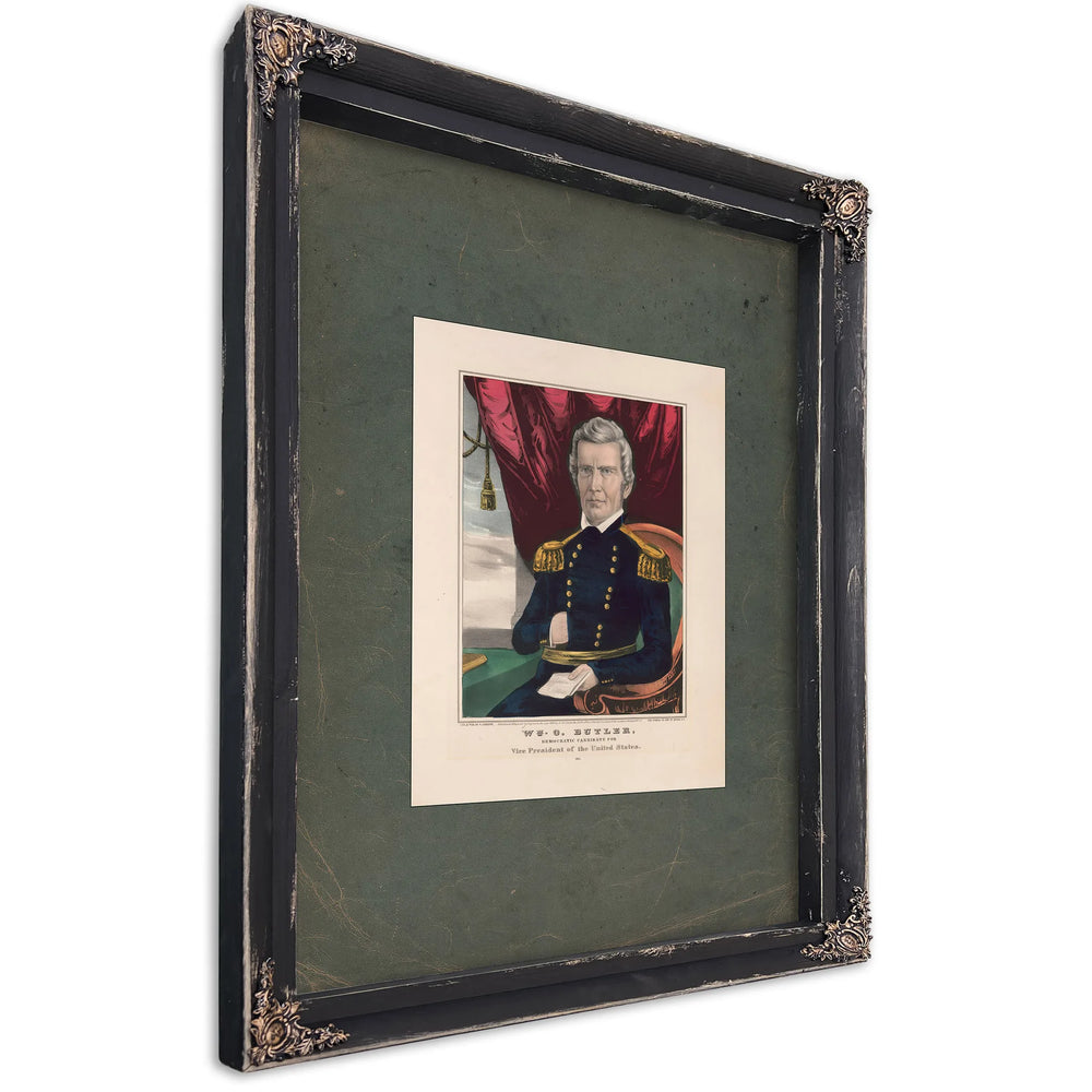 Illiam Orlando Butler Democratic Candidate for Vice President of the United States 1848 — Ebony Framed Canvas Print | Bella F