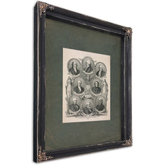 The Chief Justices of the United States 1894 — Ebony Framed Canvas Print | Bella Frye