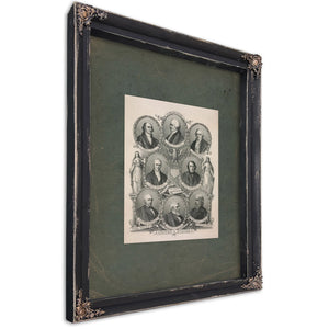 The Chief Justices of the United States 1894 — Ebony Framed Canvas Print | Bella Frye