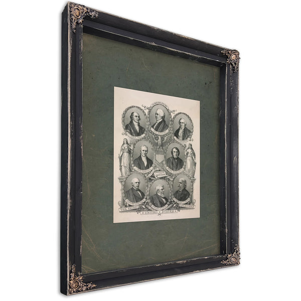 The Chief Justices of the United States 1894 — Ebony Framed Canvas Print | Bella Frye
