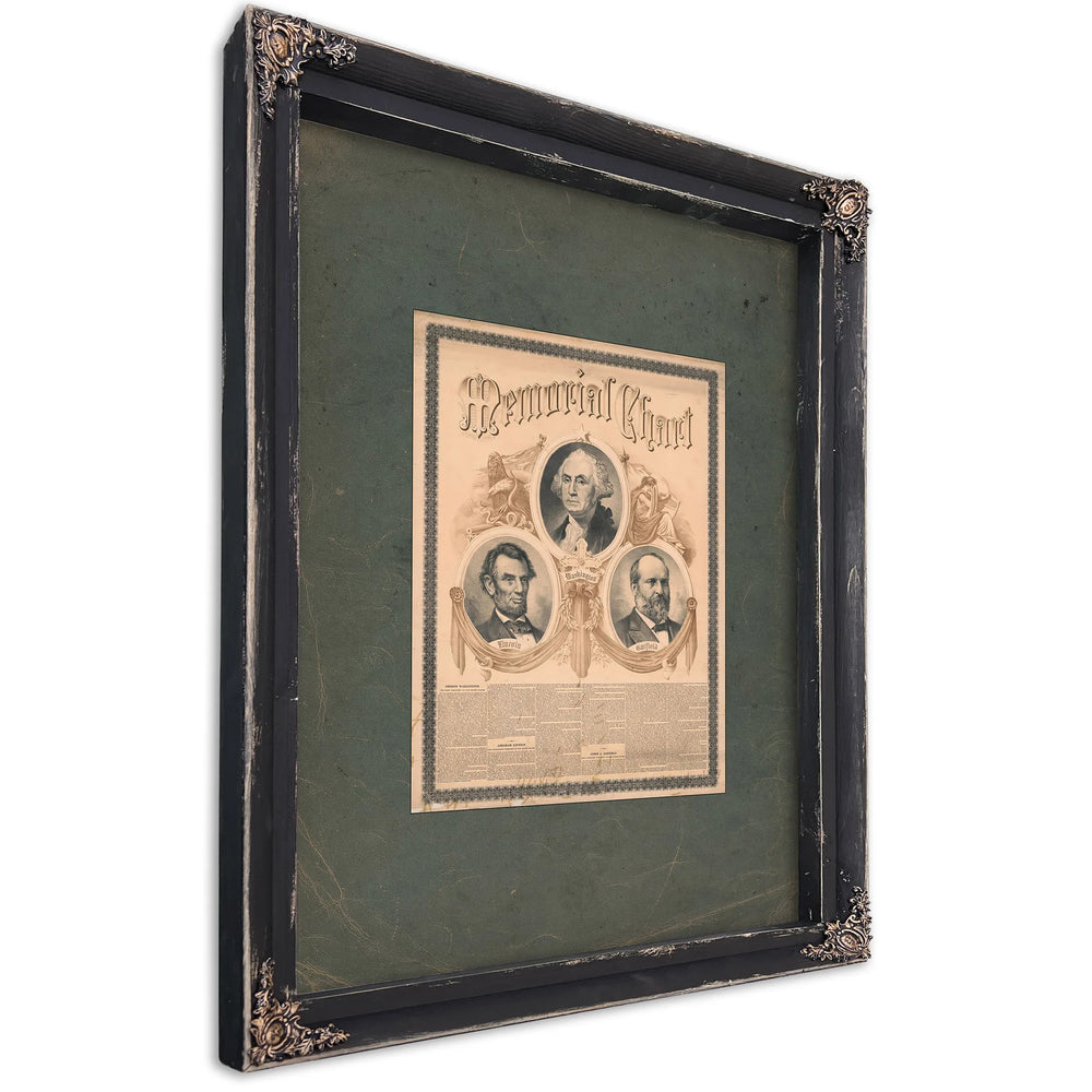Memorial Chart 1882 — Ebony Framed Canvas Print | Bella Frye