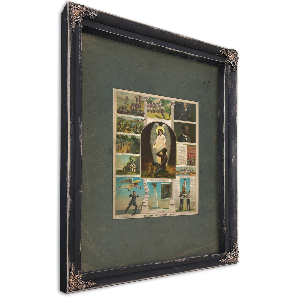 Afro American Monument 1897 — Ebony Framed Canvas Print | Bella Frye