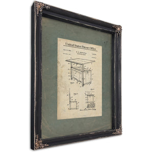 The Draftsmans Burden — Patent No. 314559 — Ebony Framed Canvas Print | Bella Frye