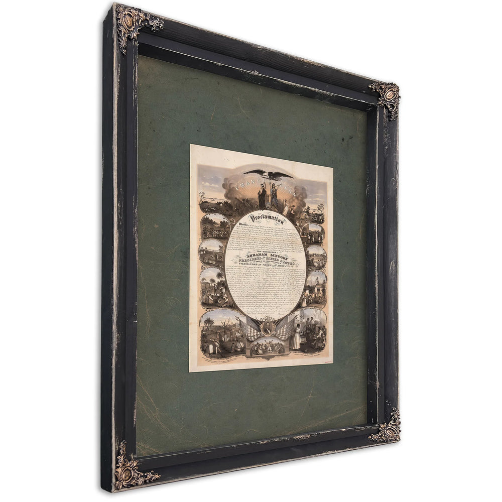Emancipation Proclamation 1864 — Ebony Framed Canvas Print | Bella Frye