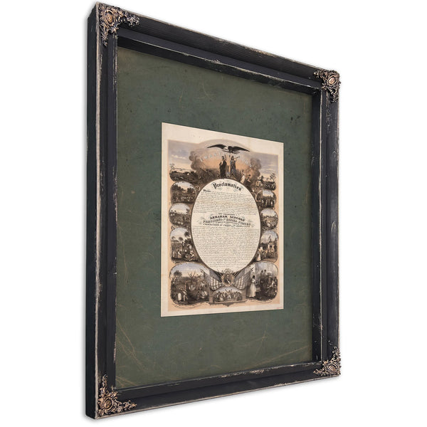 Emancipation Proclamation 1864 — Ebony Framed Canvas Print | Bella Frye
