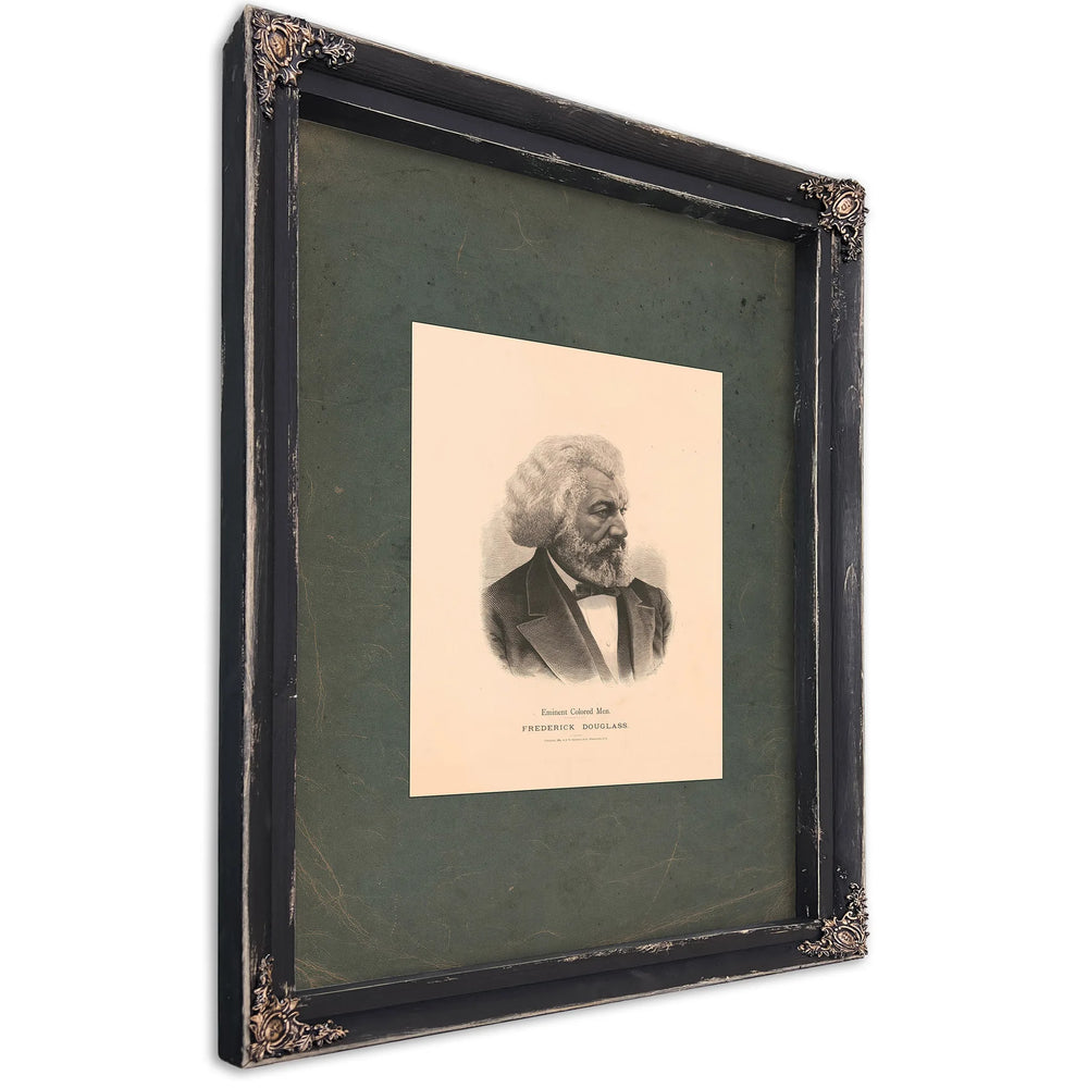Eminent Colored Men Frederick Douglass 1884 — Ebony Framed Canvas Print | Bella Frye