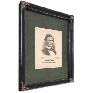 1865 Jefferson Davis President Confederate States of America 198 — Ebony Framed Canvas Print | Bella Frye