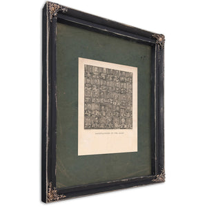 Illustrations of the Mass 1874 — Ebony Framed Canvas Print | Bella Frye