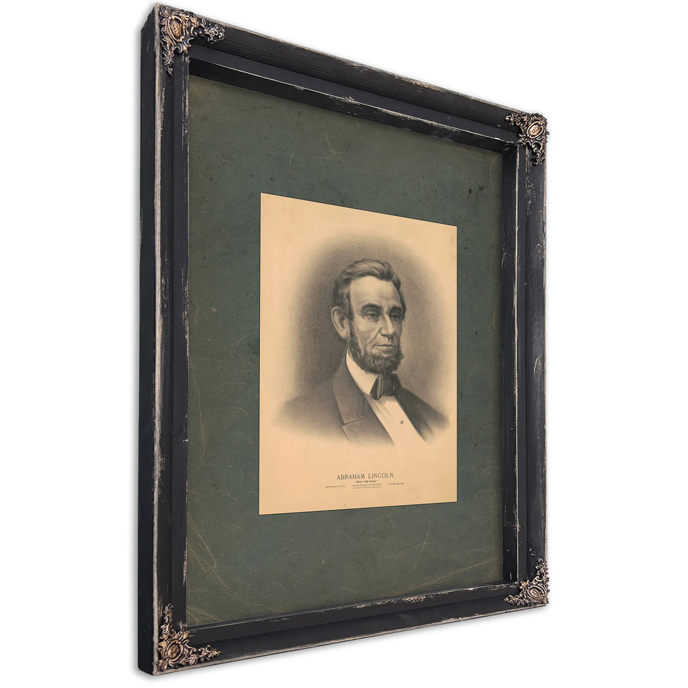 Abraham Lincoln Savior of His Country 1896 — Ebony Framed Canvas Print | Bella Frye