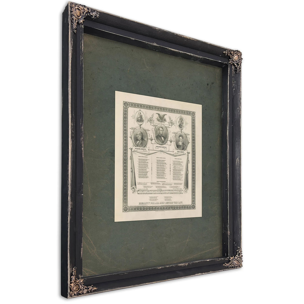 Equality for All Men Before the Law 1877 — Ebony Framed Canvas Print | Bella Frye