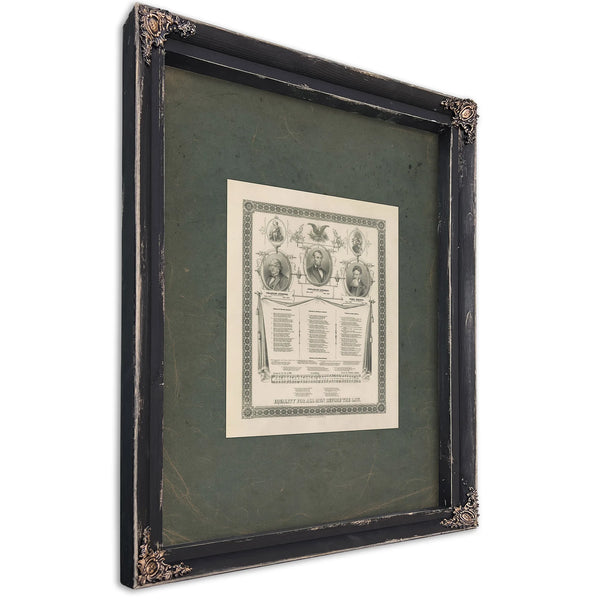 Equality for All Men Before the Law 1877 — Ebony Framed Canvas Print | Bella Frye